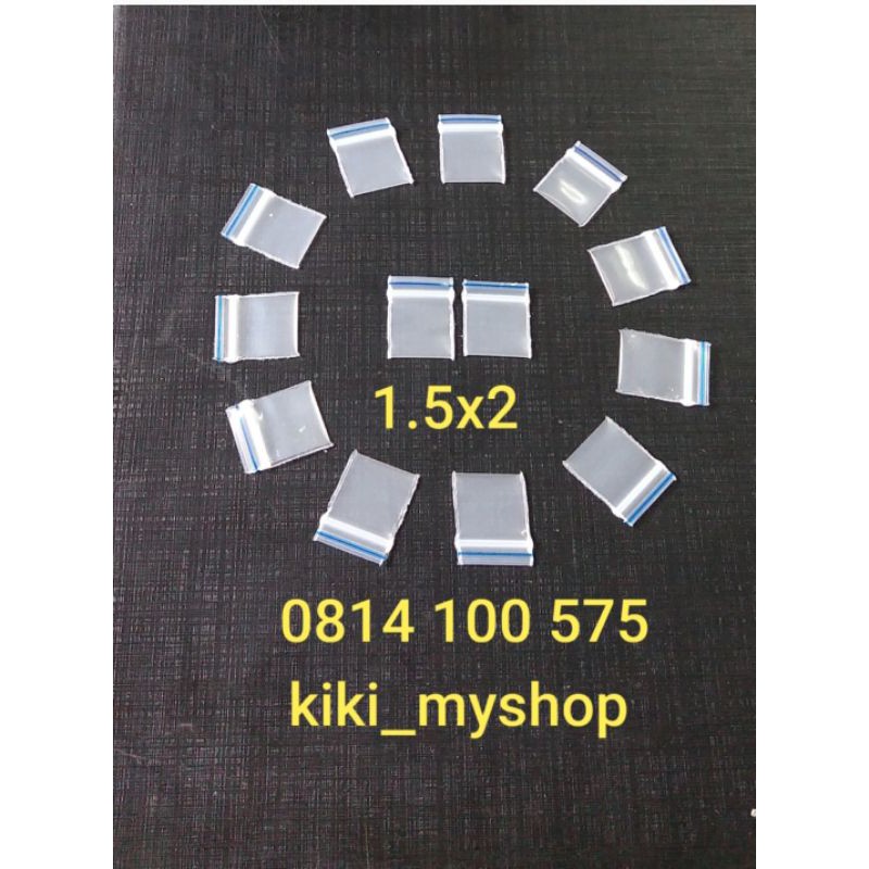 Bịch 100 cái túi zip nhỏ nhất 1.5x2 dày đẹp