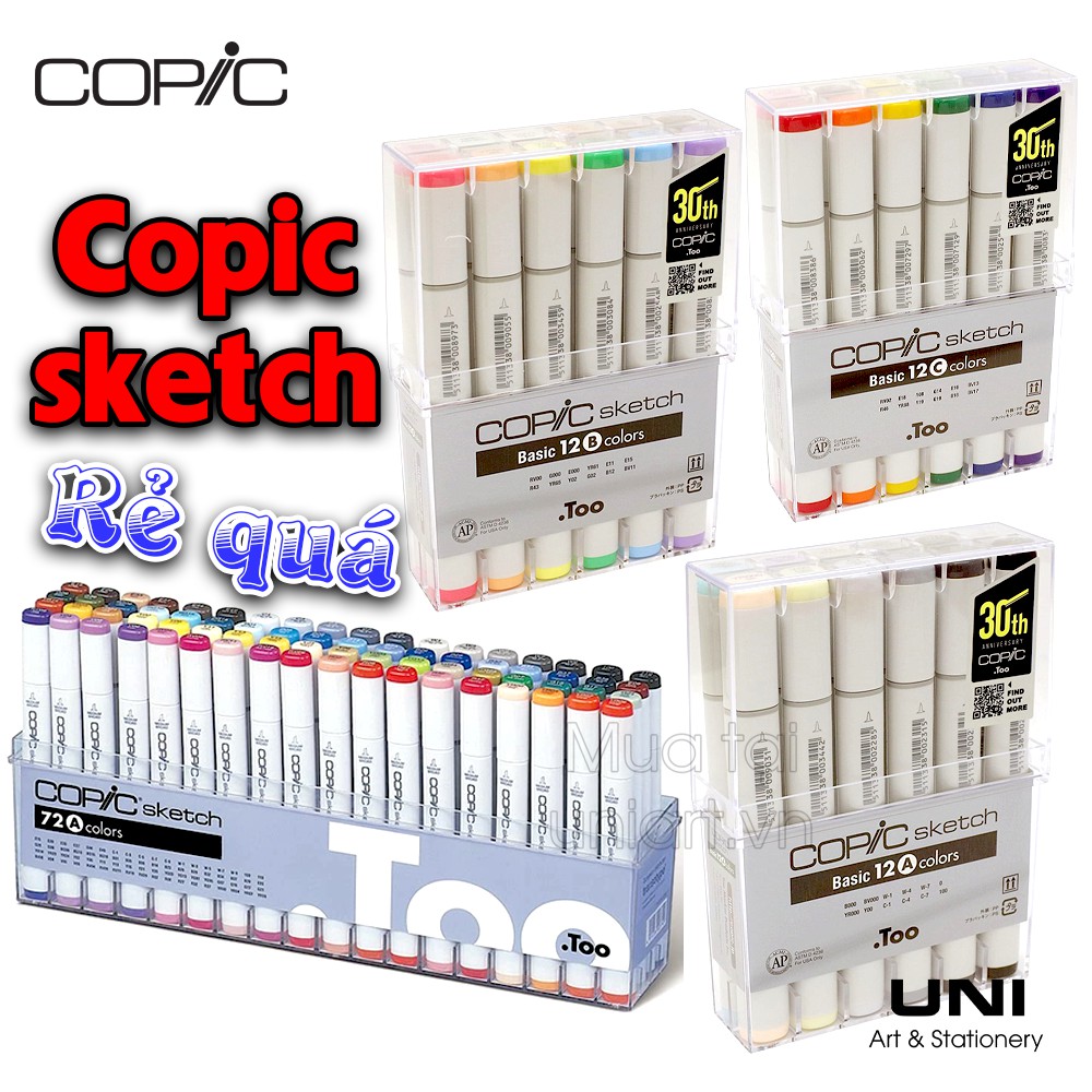 Copic Sketch bản quốc tế 12 màu ( Hàng Order )