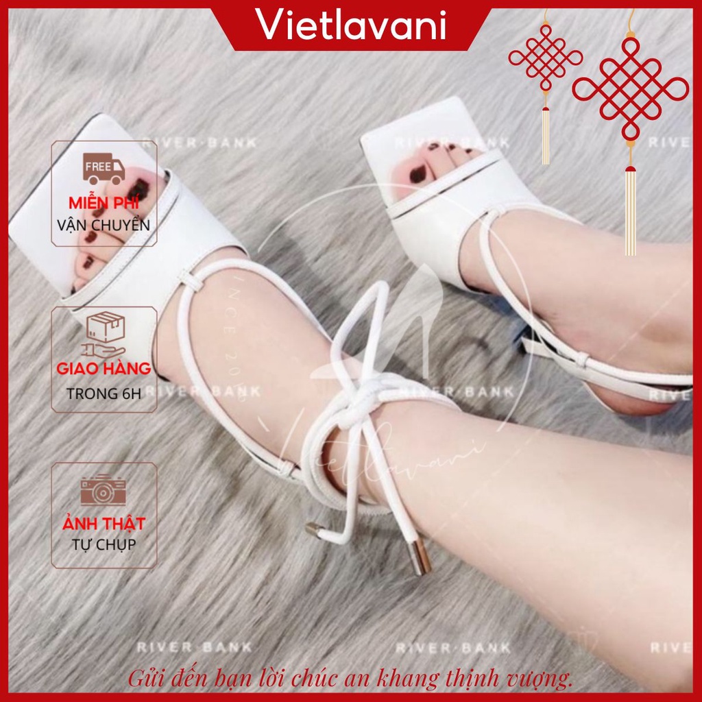 Sandal cột dây cao 7cm hot trend mã LNS29