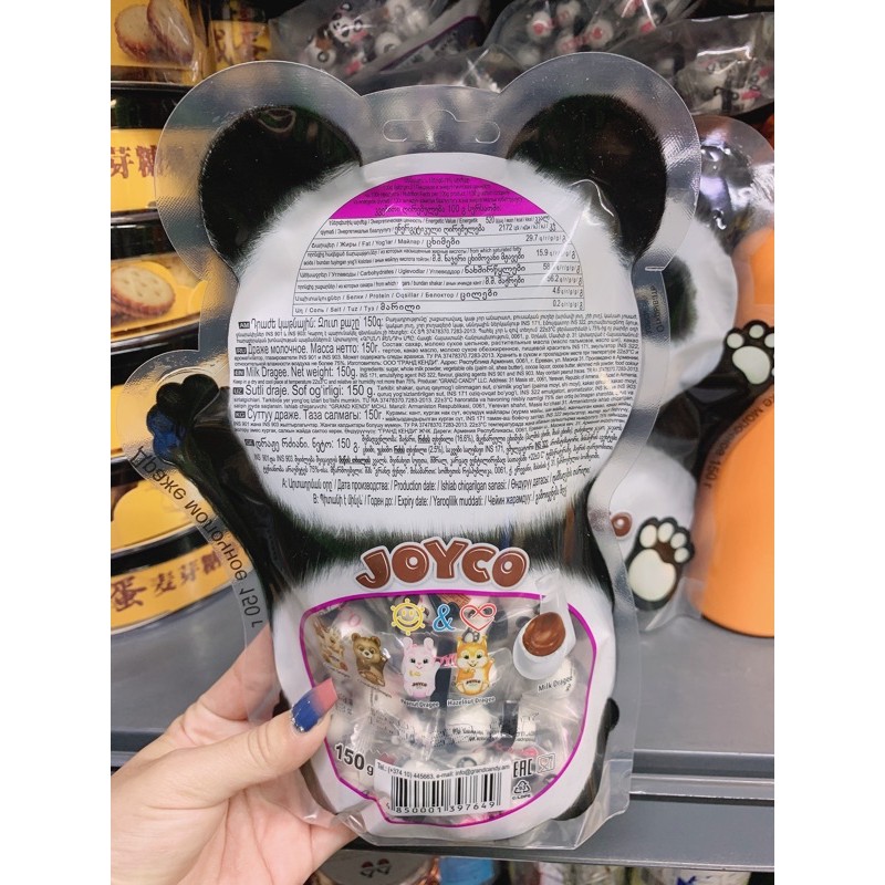 Kẹo socola gấu Nga JOYCO - ông già Noel, Người Tuyết, gấu trúc, thỏ hồng, sóc nâu, bò sữa - 150gr, ăn vặt ngon rẻ