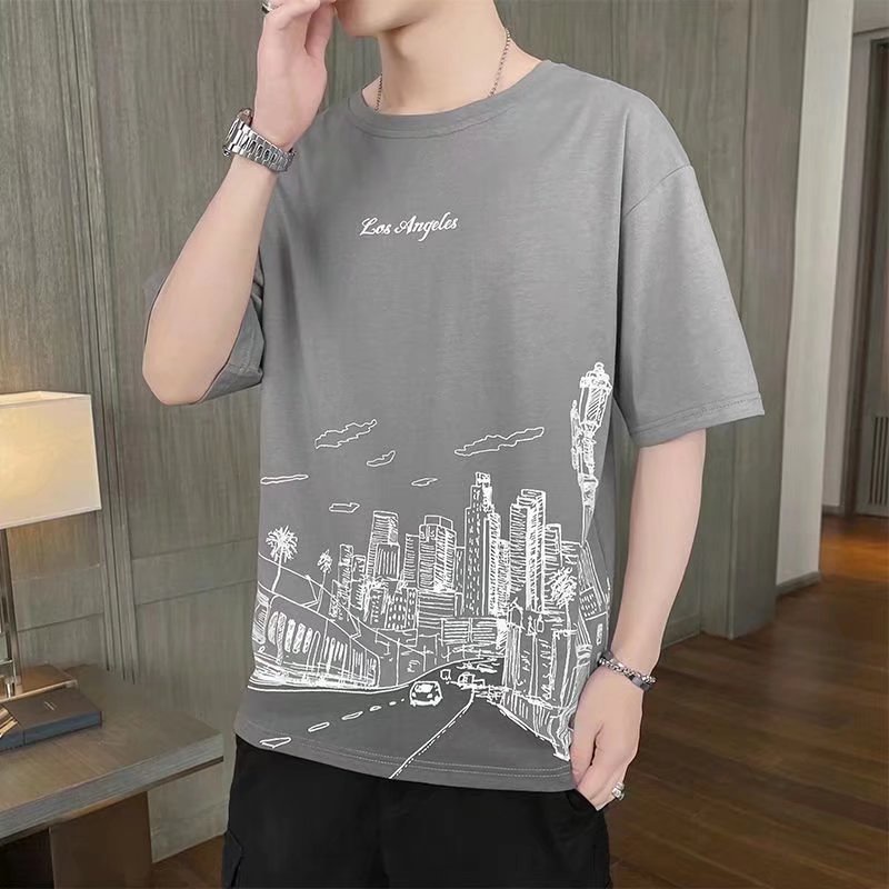 Áo Thun Tay Ngắn Thời Trang Hàn Quốc Cho Nam Size M-3XL