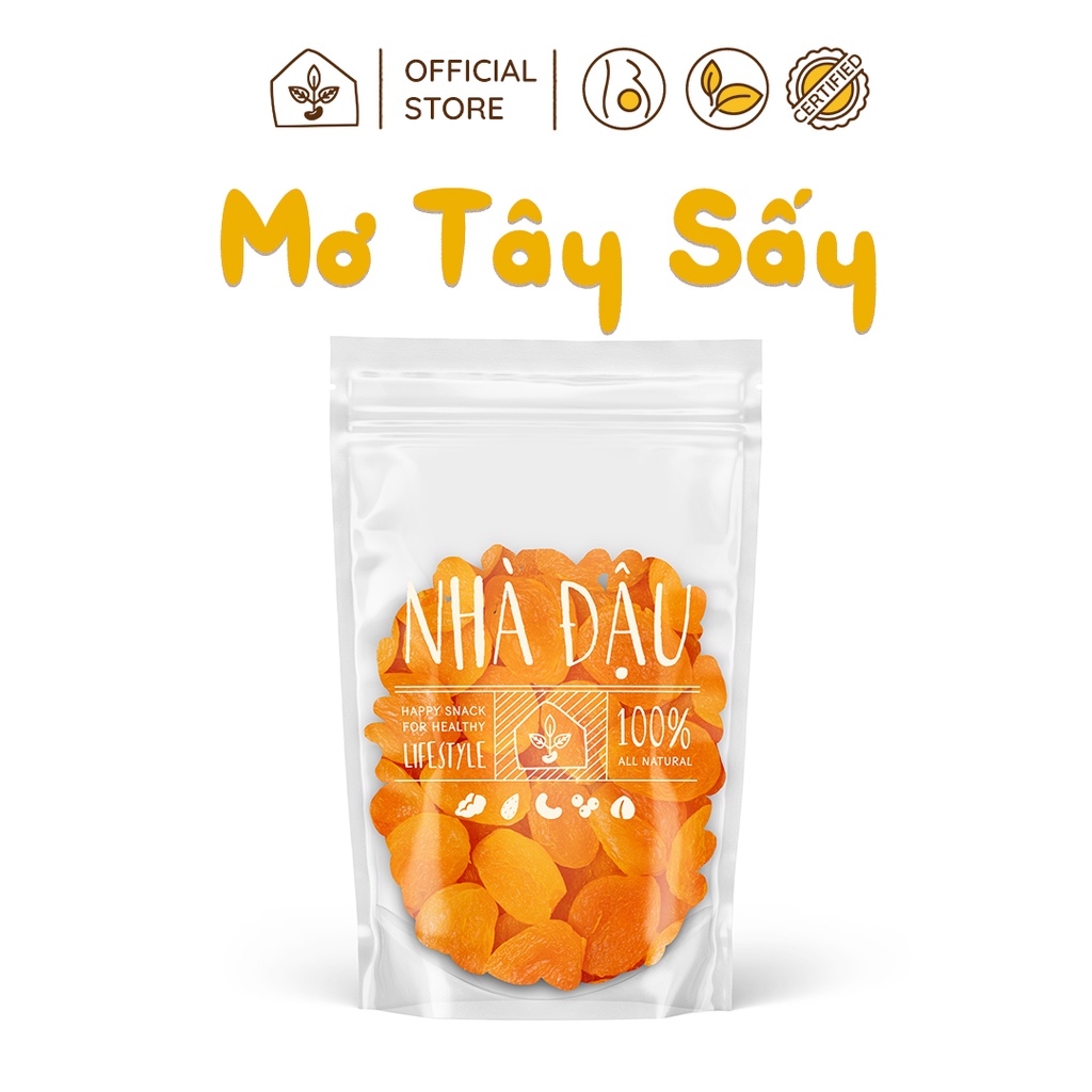 Mơ tây Uzbekistan sấy dẻo không đường, không tẩm ướp túi 250g | Nhà Đậu | 203