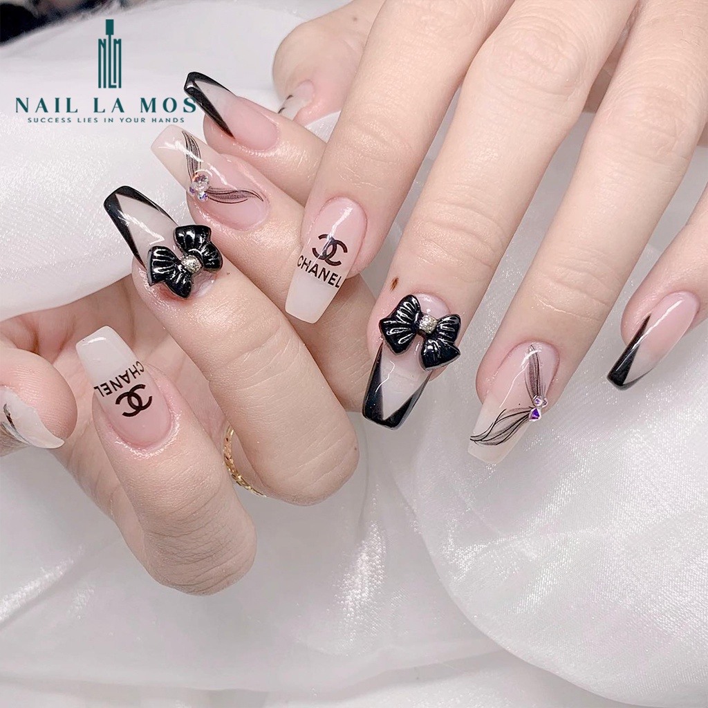 Móng úp gel gôm định hình phom móng - Hộp 100 móng phom chuẩn loại chia vạch có tai dễ sử dụng