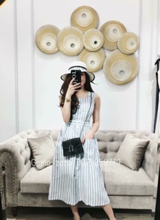 Váy kẻ 2 dây