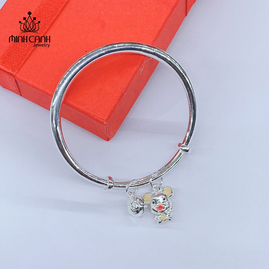 Lắc Bạc Charm Chuột Vàng Cho Các Bé - Minh Canh Jewelry