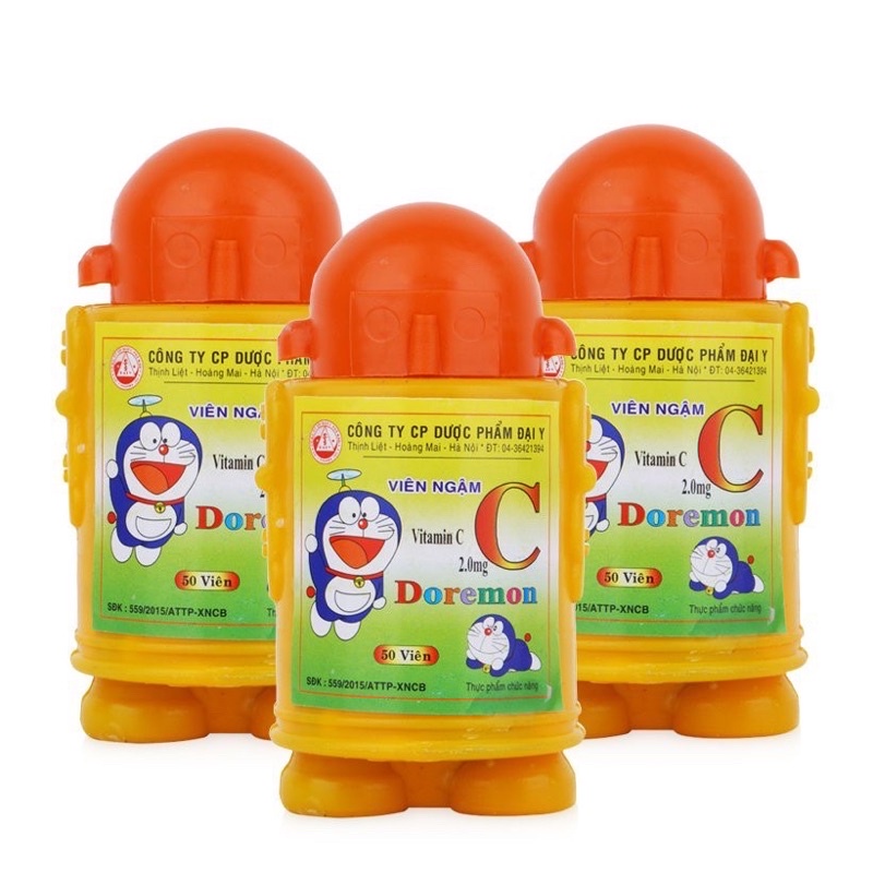 Viên Ngậm Vitamin C Doremon - Glucose C, Tăng Sức Đề Kháng Cho Bé