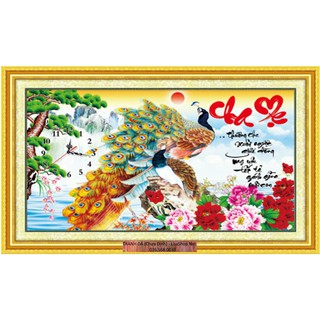 Tranh đính đá CHA MẸ LV355 (80X50CM) chưa đính