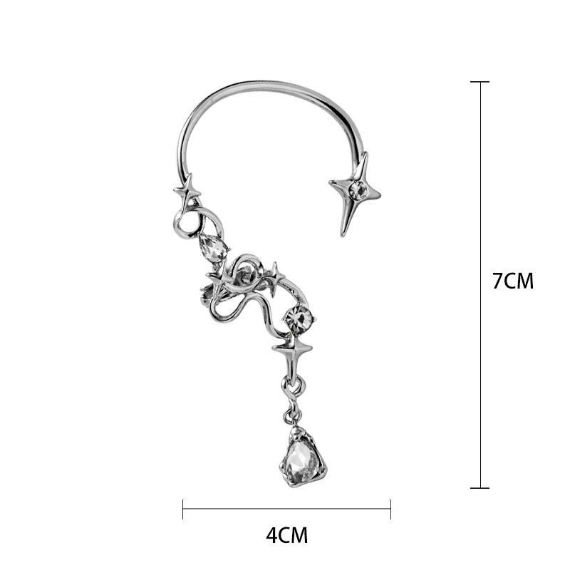 Khuyên Tai Kẹp Mặt Ngôi Sao Bốn Cánh Sang Trọng Cao Cấp Phong Cách Ngọt Ngào Thời Trang Dành Cho Bạn Nữ