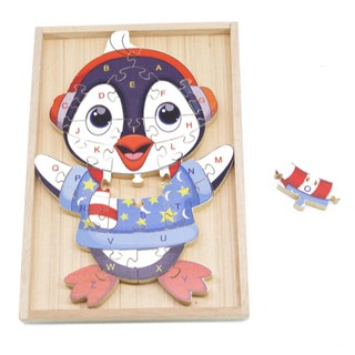 Đồ chơi gỗ - Xếp hình con chim cánh cụt 26 chi tiết