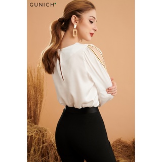 Quần ống bass pha lụa màu đen Gunich
