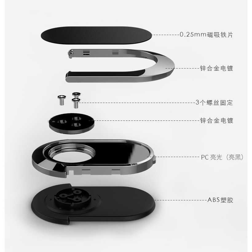 Giá Đỡ Điện Thoại Bằng Kim Loại Hít Nam Châm Trên Xe Hơi Cho iPhone Samsung Xiaomi OPPO VIVO