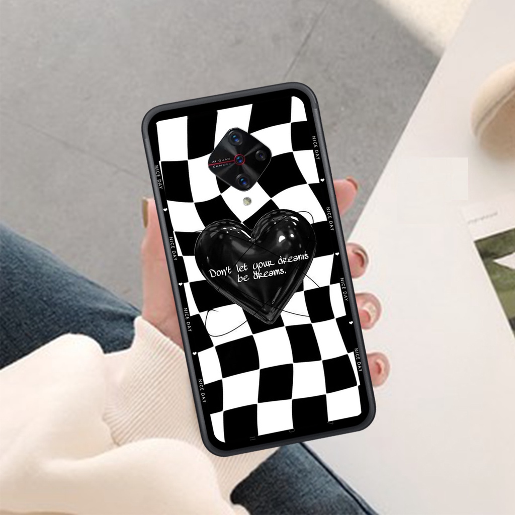 Ốp Lưng VIVO S1 - S1 PRO ,  In Hình &quot;Black Heart&quot; Phong Cách Đẹp.