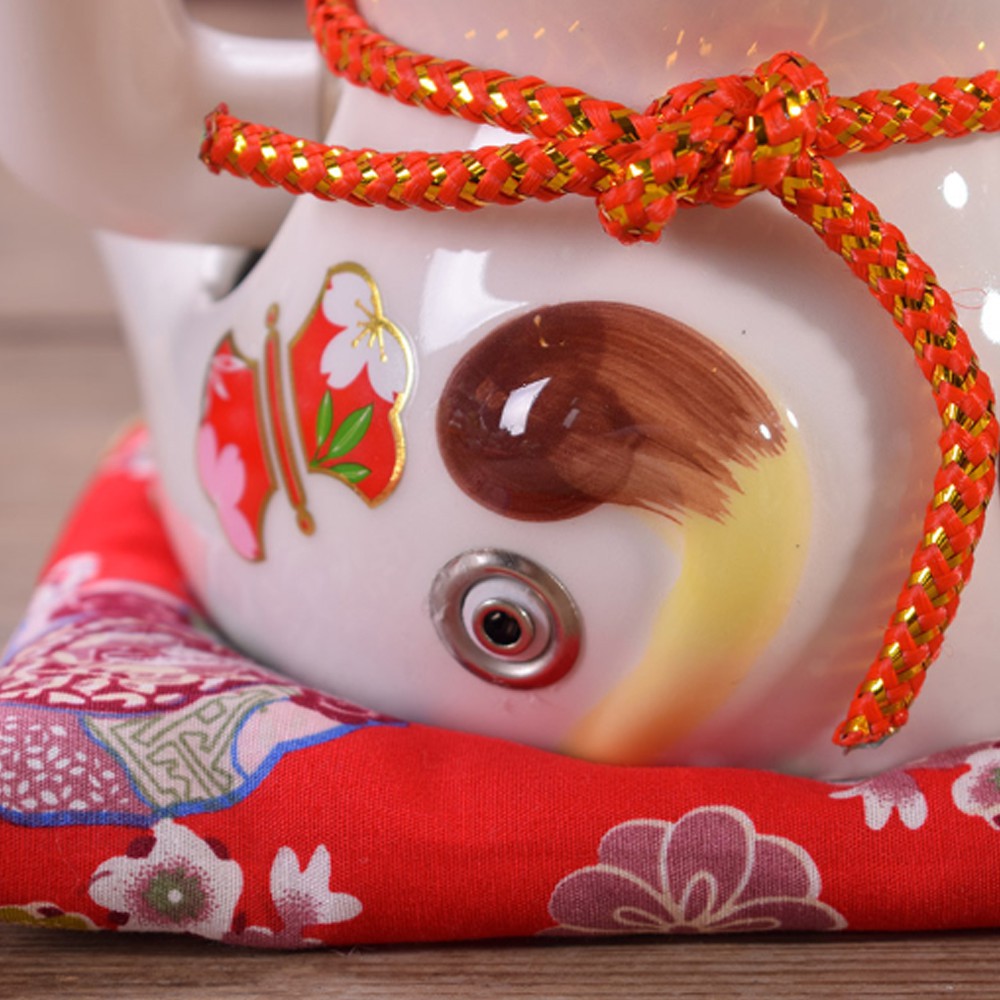 Mèo Thần Tài bằng sứ vẫy tay 16cm - đỉnh vàng may mắn tài lộc | BigBuy360 - bigbuy360.vn