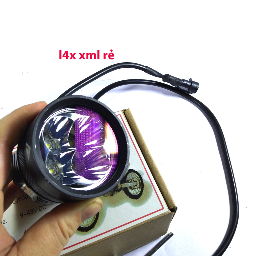 Đèn Led trợ sáng L4x Kính Tím XML-2 CAO CẤP