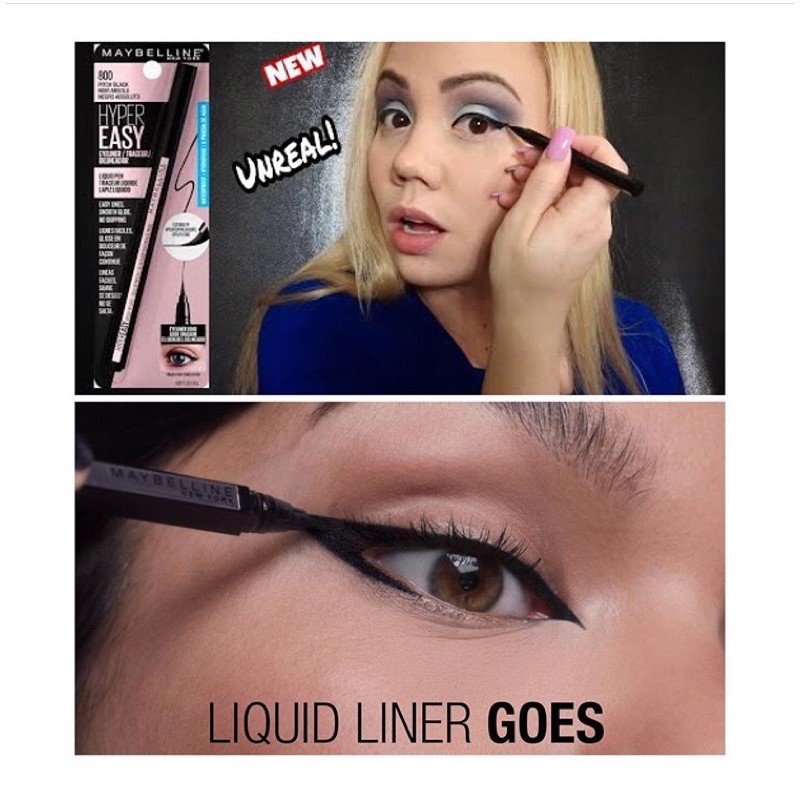 Bút kẻ mắt Maybelline EYESTUDIO® HYPER EASY LIQUID EYELINER USA