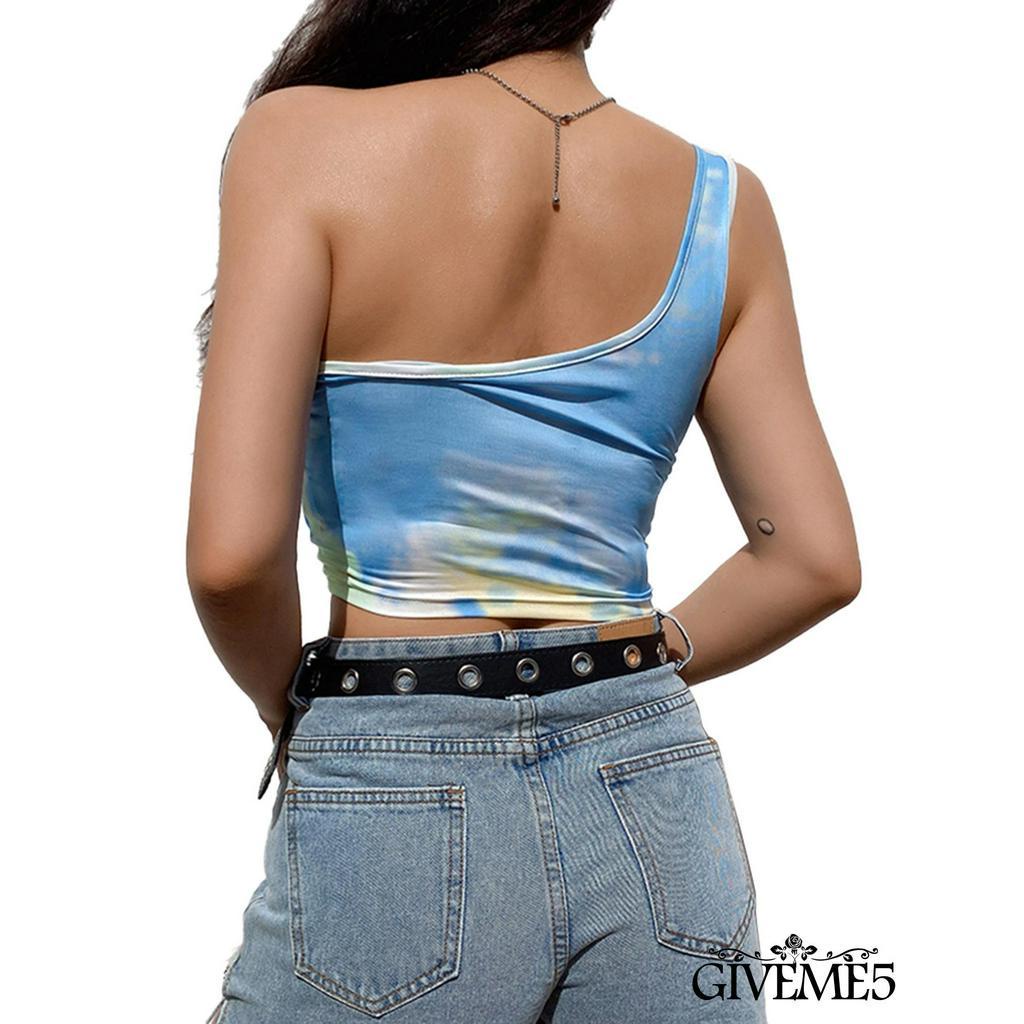 Áo Lửng Hai Dây In Họa Tiết Quyến Rũ Dành Cho Nữ