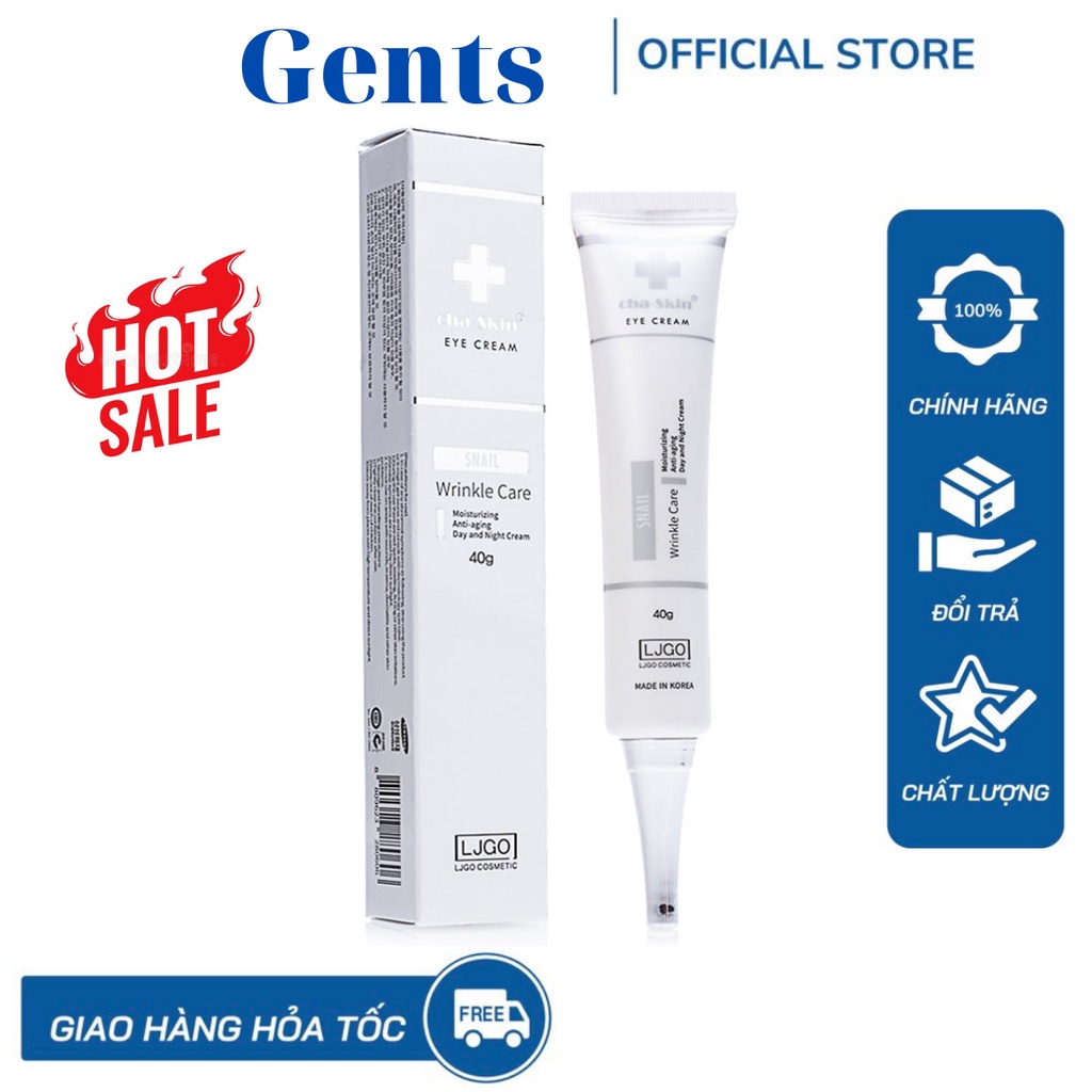 Kem Mắt LJGO Snail Wrinkle Care Cha Skin Eye Cream ( Hàng Công Ty ) GentsOfficialStore