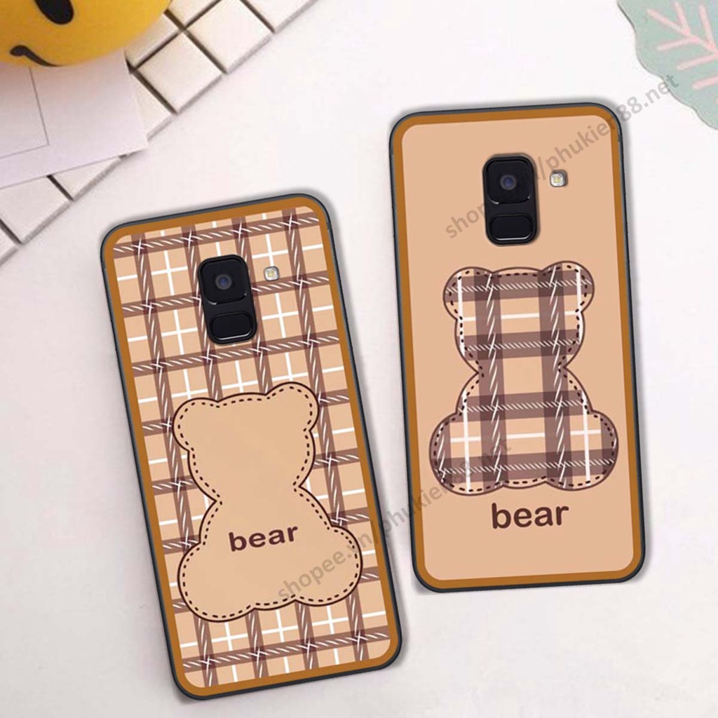 Ốp lưng Samsung A6 2018 / A6 Plus / A6+ ốp điện thoại LineBear, bé tóc xù, hoa siêu đẹp