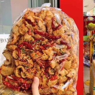 Da heo chiên giòn sốt mắm hành 150k/500g