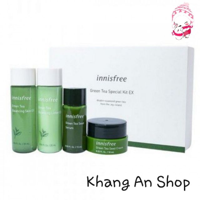 Bộ dưỡng da dùng thử Innisfree Trà Xanh Green Tea Special Kit EX Set (4 món)