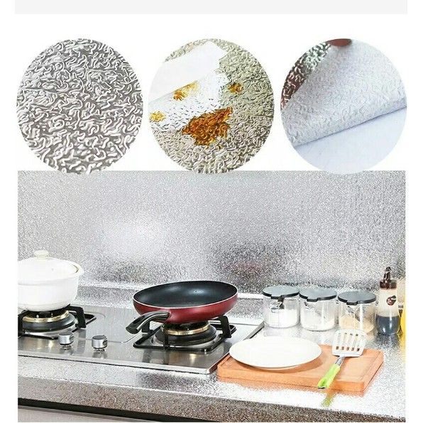 PVN4145 Giấy bạc dán bếp tráng nhôm cách nhiệt 60cm x 3m T2