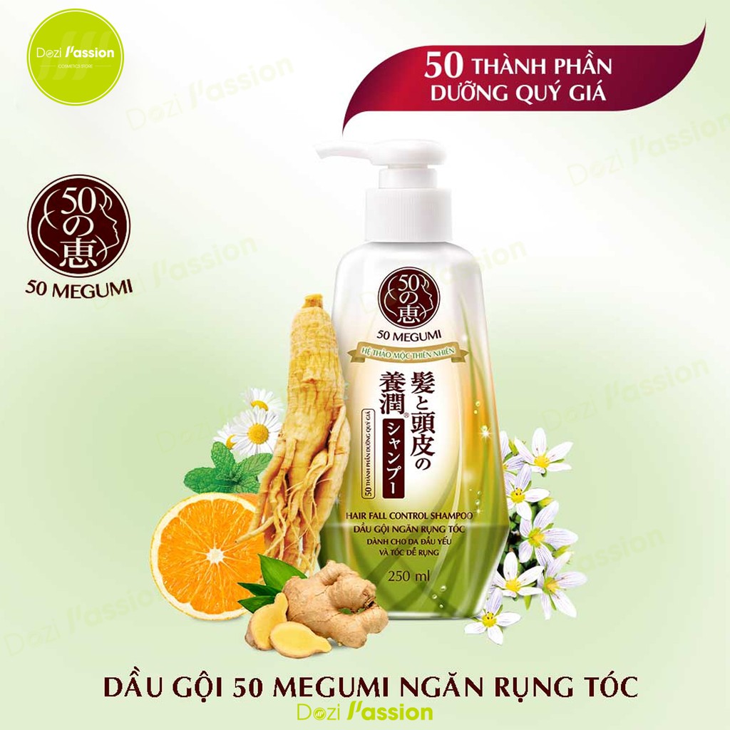 Dầu Gội Megumi Chiết Xuất Thảo Dược Thiên Nhiên Ngăn Rụng Tóc 250ml