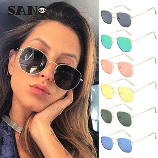 Kính râm nữ đa giác kim loại