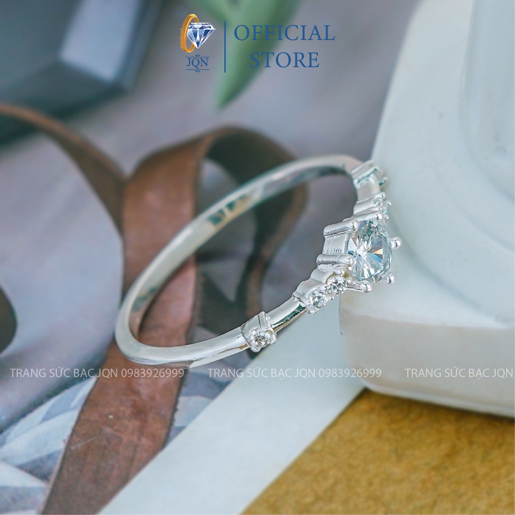 Nhẫn Bạc Ta JQN Nhẫn Nữ Đính Đá N90
