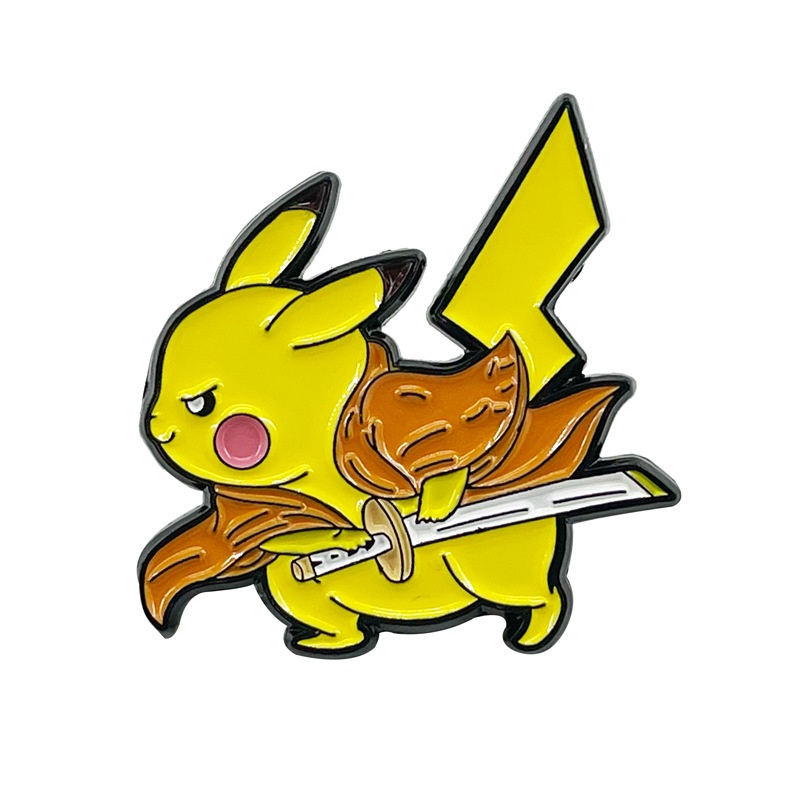 Huy Hiệu Cài Áo Kim Loại Hình Nhân Vật Phim Hoạt Hình Pokemon