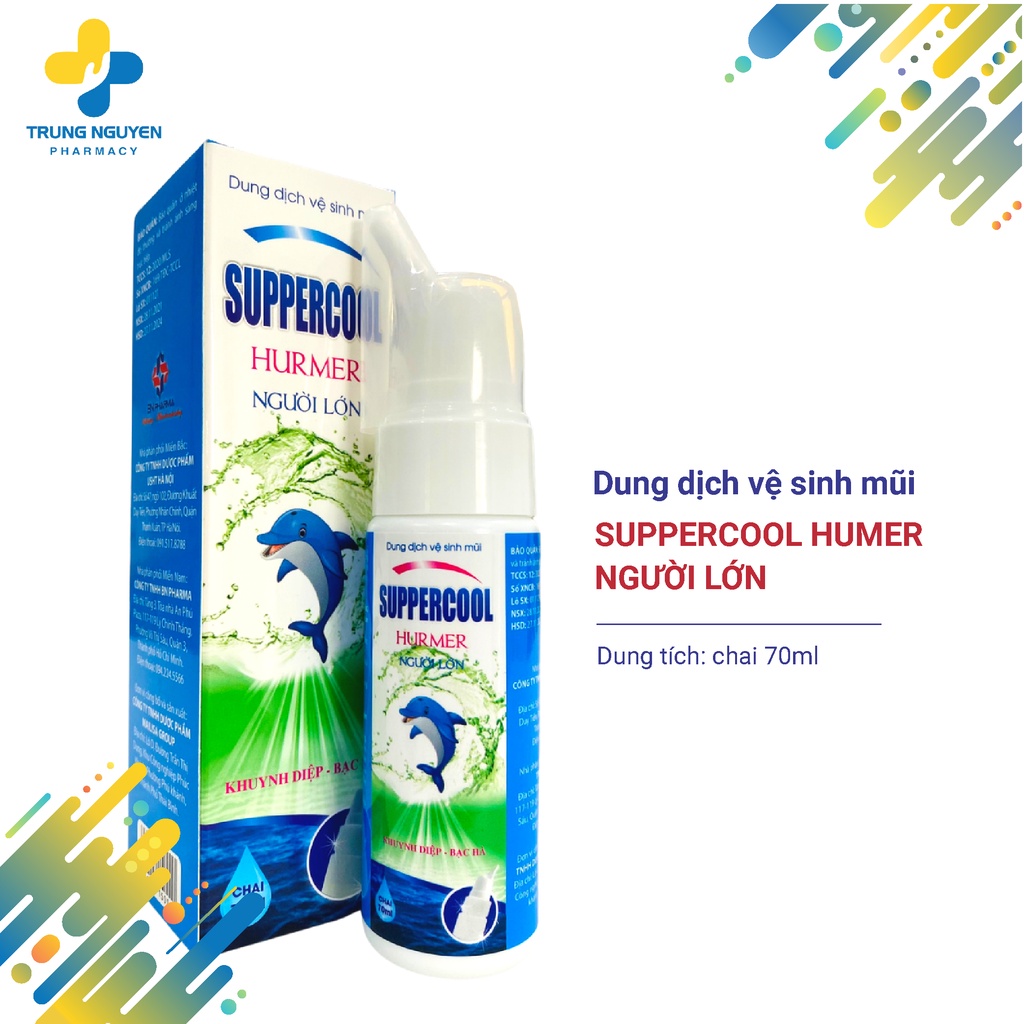 Dung dịch vệ sinh mũi cho người lớn Suppercool Hurmer (Chai 70ml)