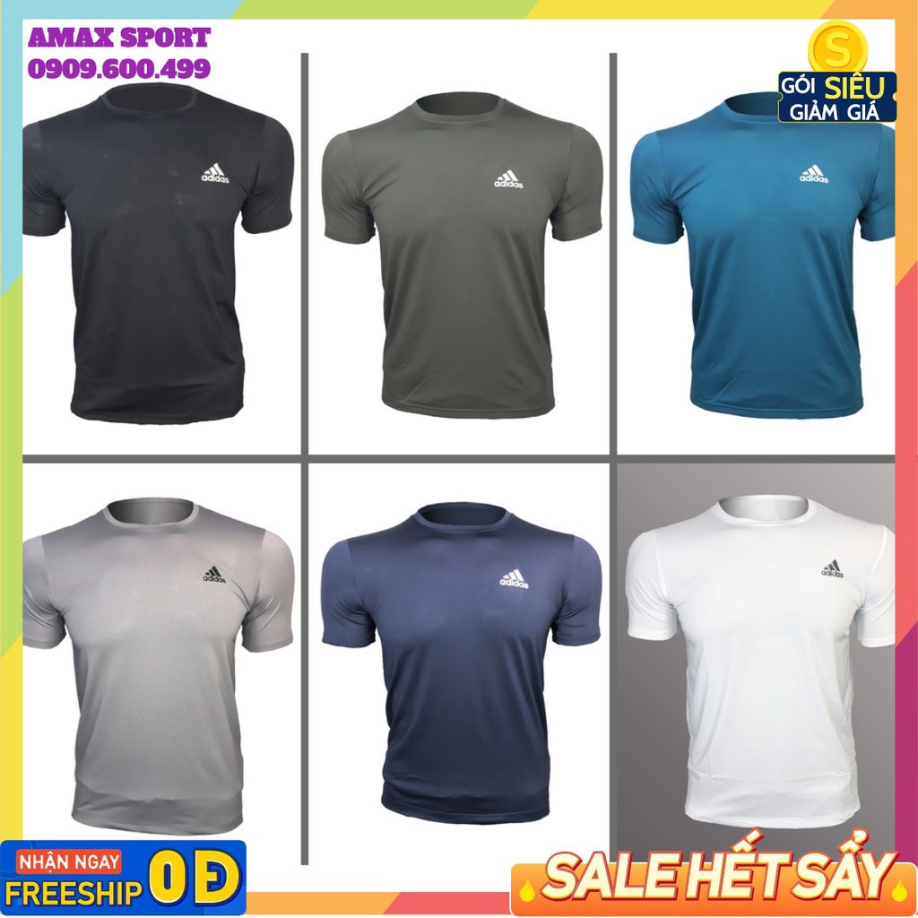 Áo phông nam mè cổ tròn thể thao tay ngắn adidas cao cấp, áo thun nam cổ tròn đẹp | BigBuy360 - bigbuy360.vn