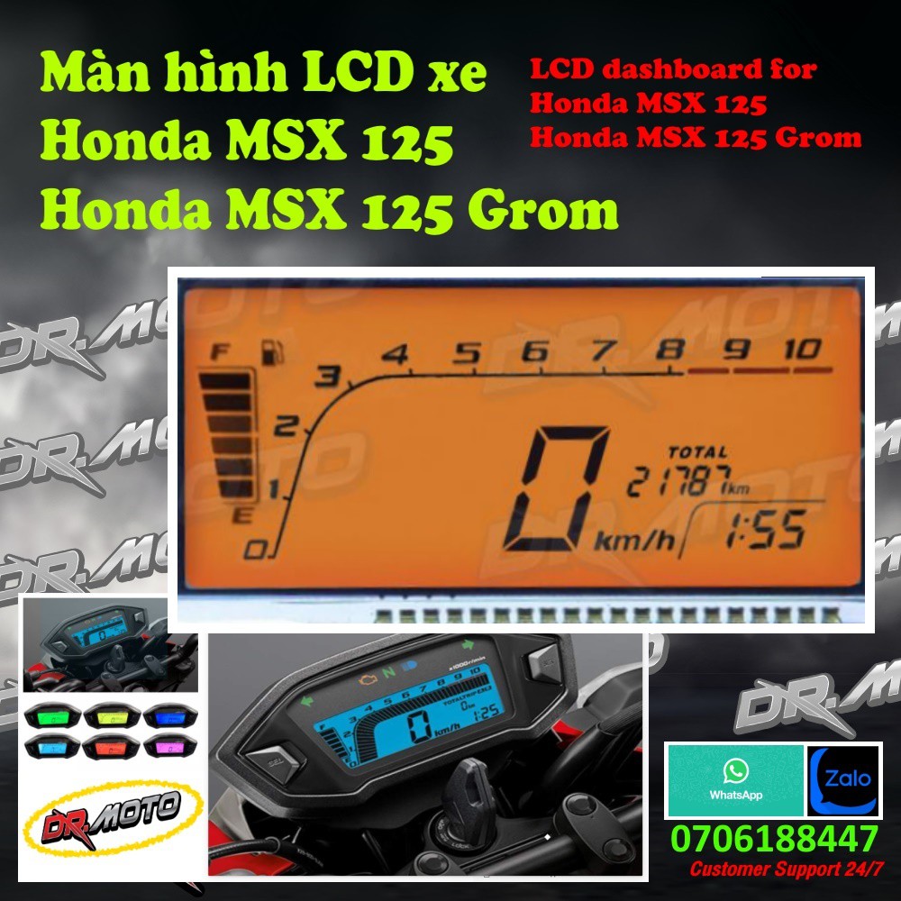 Màn hình LCD đồng hồ xe Honda MSX 125 | LCD screen for Honda MSX 125 Grom