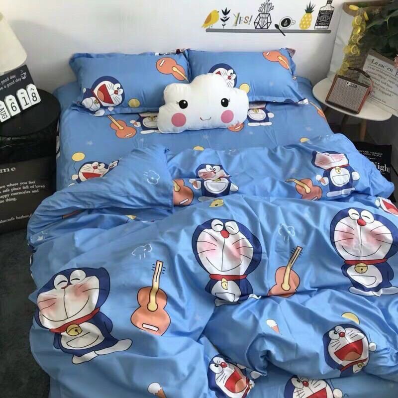 [BST 14] Bộ chăn ga gối Cotton Poly EmmiBedding phong cách Hàn Quốc Drap giường cotton hot trend (không kèm ruột)