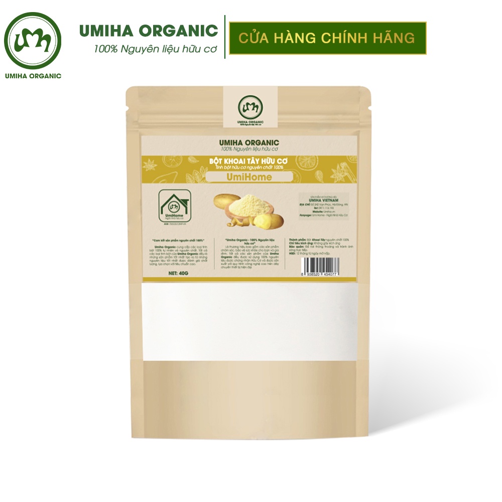 Bột Khoai Tây đắp mặt hữu cơ UMIHA nguyên chất 40G | Potato Flour 100% Organic