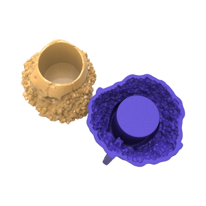 Khuôn Silicone Làm Chậu Hoa / Ống Đựng Bút Hình Đầu Lâu 3D Độc Đáo Trang Trí Thủ Công