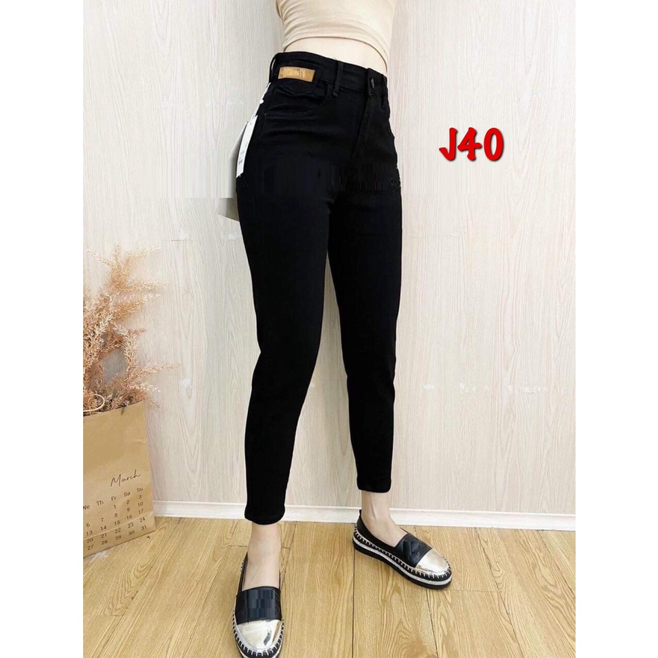 Sale! Quần Jean Baggy Nữ màu Đen Basic trơn J40