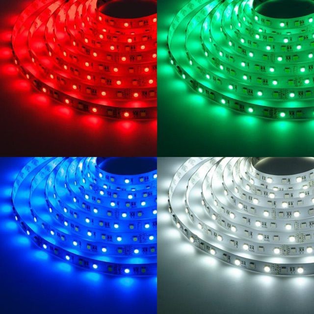 LED DÂY 5M CHỈNH MÀU TÙY Ý CÓ REMOTE 5050 CÓ KEO TRANG TRÍ
