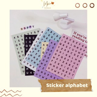 Sticker alphabet/chữ số nhiều màu xinh xắn