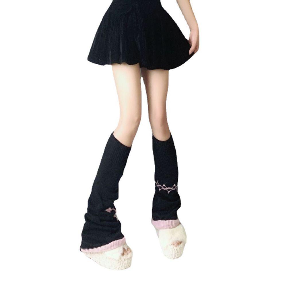 Vỏ Bọc Chân Dệt Kim Màu Trơn Giữ Ấm Mùa Đông Thoải Mái Cho Nữ