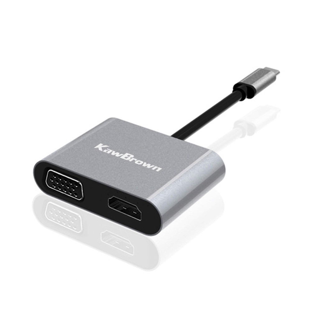 [Selected] Type C hub 4 in 1 4K HDMI USB 3.0 VGA and USB C support 87W PD fast charging