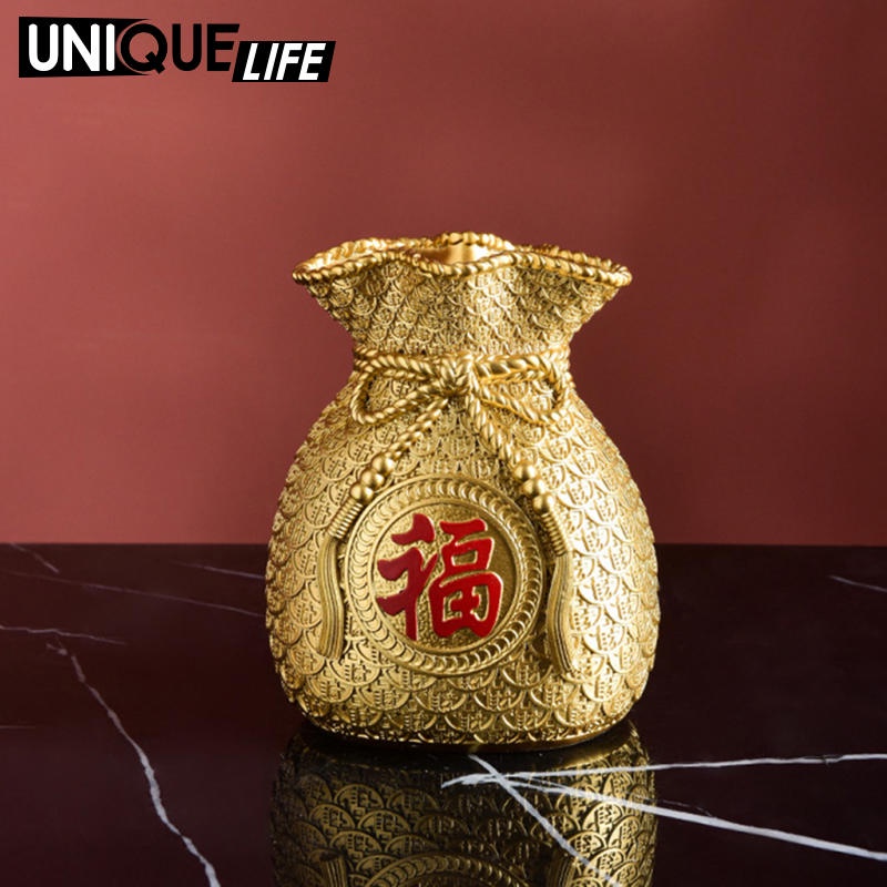 Bình hoa hình dạng túi tiền sáng tạo trang trí nhà cửa