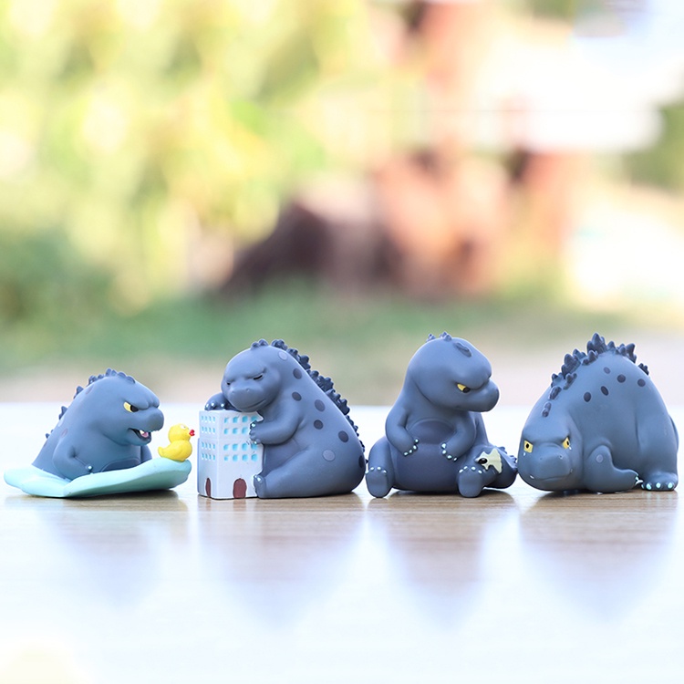 Mô hình Bộ 12 Fat Godzilla Ghidorah Mập Chibi dễ thương