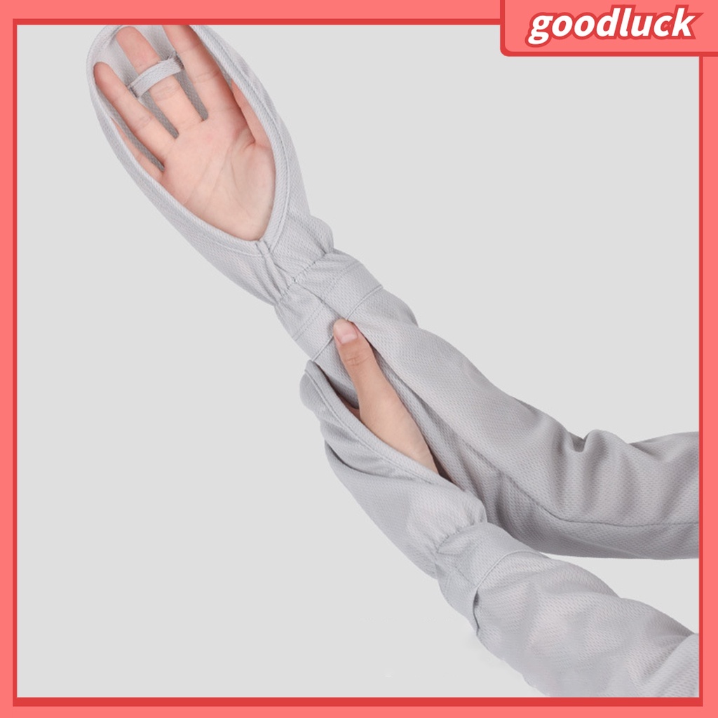 1 Đôi Găng Tay Chống Nắng / Tia UV Vải Mềm Thấm Hút Mồ Hôi Màu Trơn Dành Cho Nữ