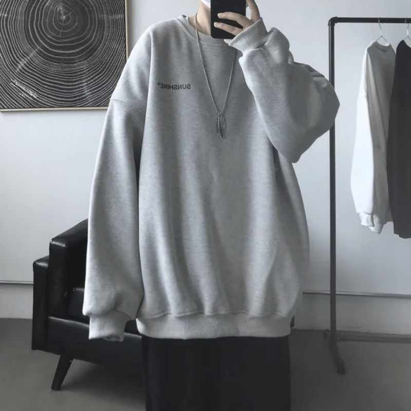 Áo Nỉ Dáng Rộng In Chữ Phong Cách Hip Hop Đường Phố Hàn Quốc Cỡ M-5XL Thời Trang Cho Nam Và Nữ