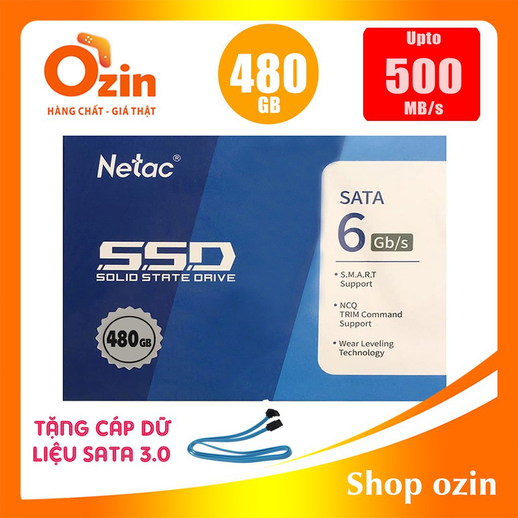 [RẺ VÔ ĐỊCH] Ổ cứng SSD Netac 480GB 256GB 128GB SATA III 2.5 inh 95