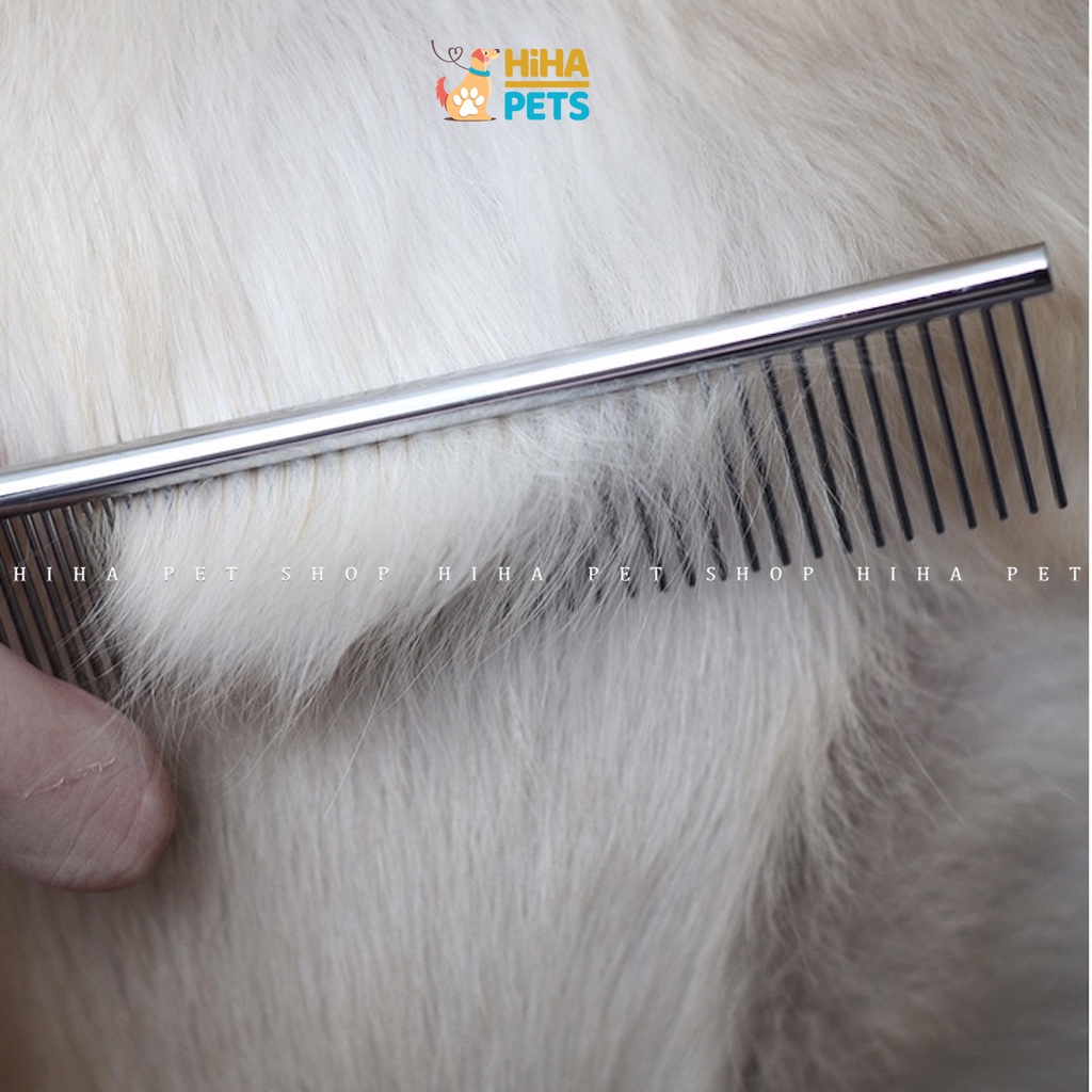 Lược Chải Lông Rối Cho Chó Mèo Thú Cưng Có 2 Đầu Giúp Lấy Lông Rụng Chất Liệu Thép Không Gỉ.