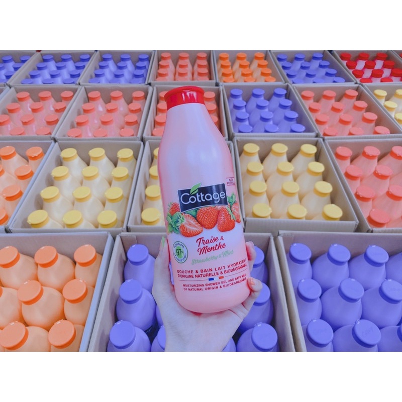 [CHÍNH HÃNG] Sữa Tắm Cottage Dưỡng Ẩm Trắng Da 750ml Của Pháp - Lưu Hương Lâu, Ngọt Ngào