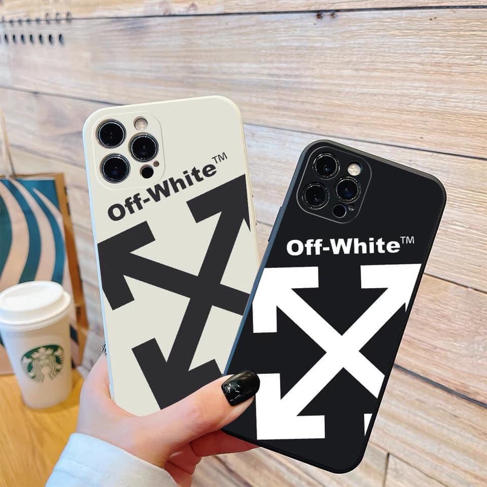 Ốp lưng iphone hình off white chống sốc cạnh vuông bảo vệ camera 7plus/8plus/x/xs/xsmax/11/12/13/pro/promax