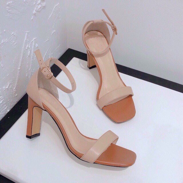 (HÀNG MỚI VỀ) Giày sandal 7p gót nhọn quang ngang