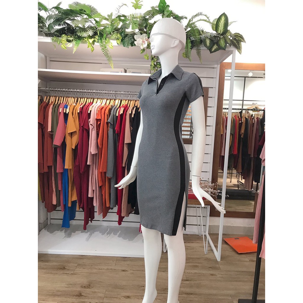 Đầm Body Xẻ Tà Cổ Bẻ | BigBuy360 - bigbuy360.vn